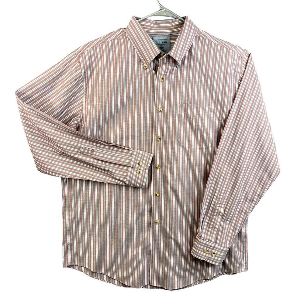 L.L. Bean Men's Dress Shirt Trim‎ Fit Size Large
